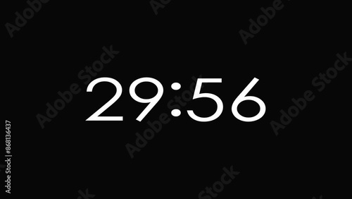 30 minutes countdown clock 