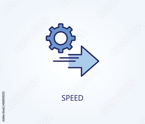  Speed vector, icon or logo sign symbol illustration 
