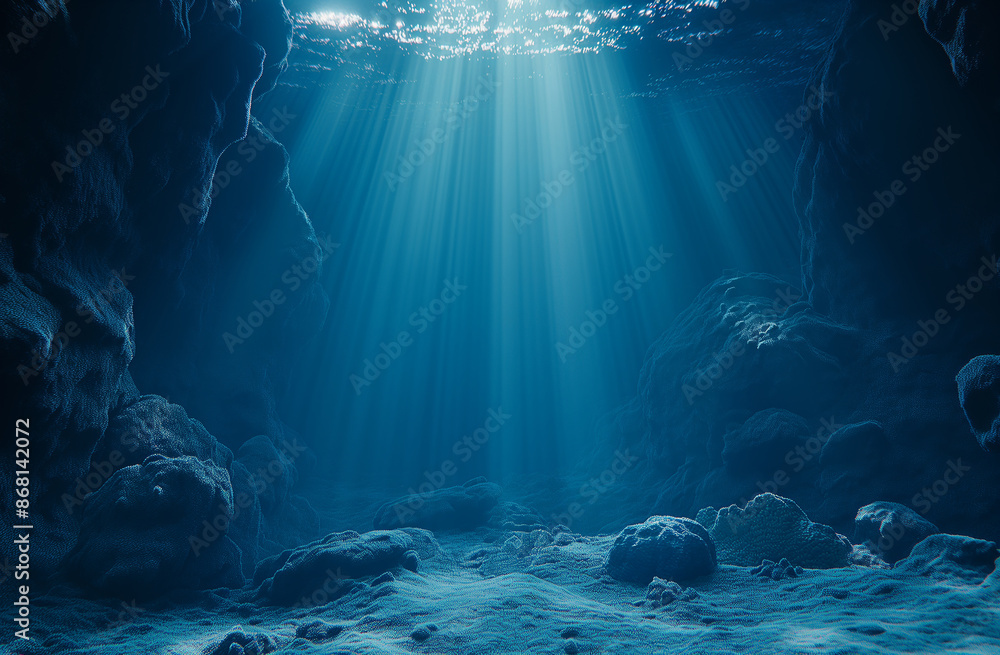 Underwater waves and bottom of the ocean Underwater waves and bottom of the ocean