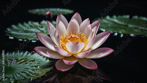 A fully blooming lotus flower