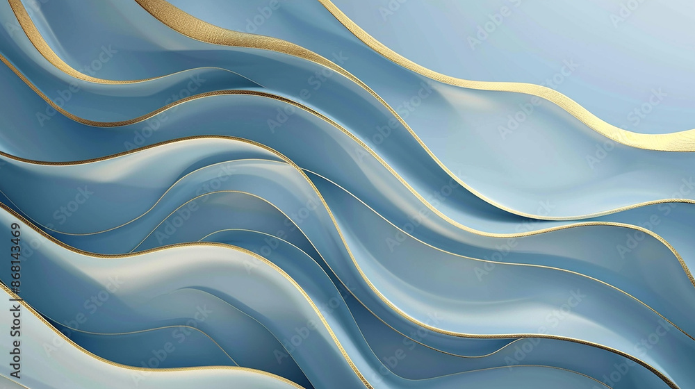 Obraz premium Dynamic 3D rendering a luxurious background featuring golden lines