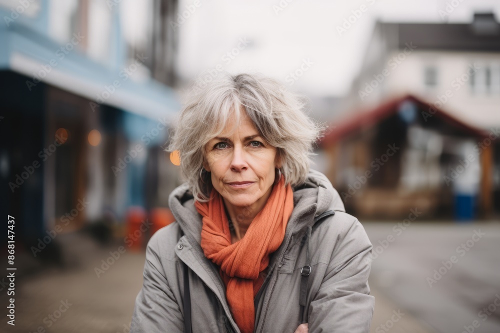 Portrait of a senior woman on a background of the city. Portrait of a senior woman on a background of the city.