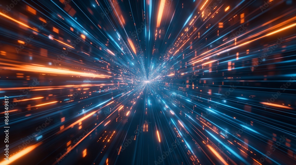 Abstract technology background of high speed global data transfer, ultra fast broadband and connection, digital cyber tech motion Abstract technology background of high speed global data transfer, ultra fast broadband and connection, digital cyber tech motion