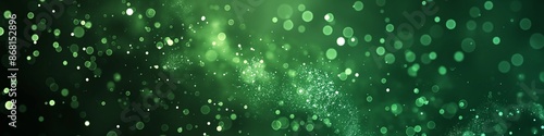 Wallpaper Mural Abstract green background with bokeh effect and shining defocused glitters. Festive gold texture for Christmas, New Year, birthday, celebration, greeting, victory, success, magic party. Torontodigital.ca