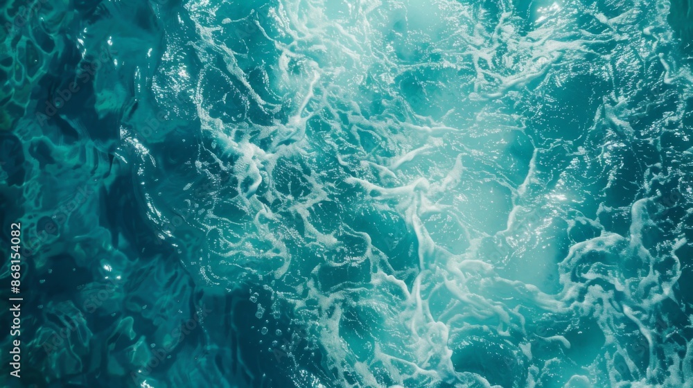 Naklejka premium Surface clear water overlay top view background illustration generated by ai