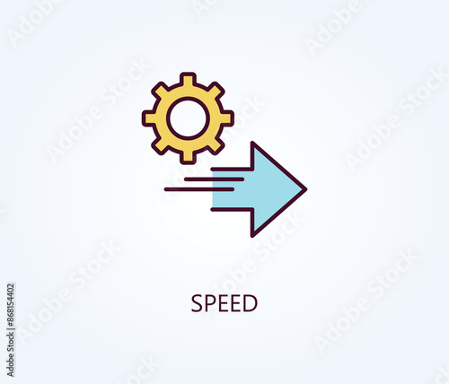  Speed Vector, Icon Or Logo Sign Symbol Illustration 