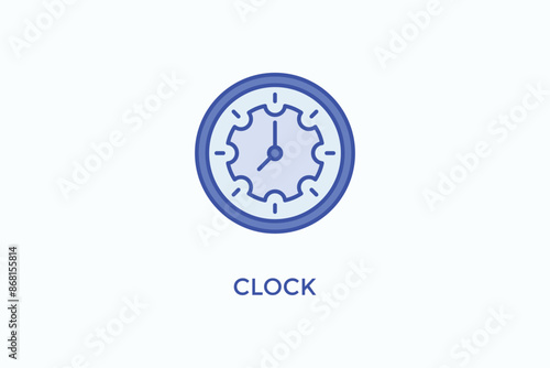 Clock Vector Icon Or Logo Illustration