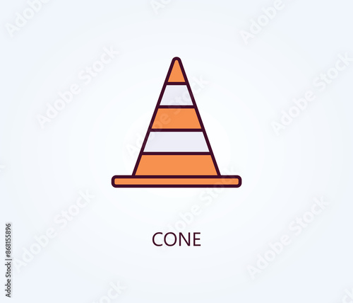  Cone Vector, Icon Or Logo Sign Symbol Illustration 