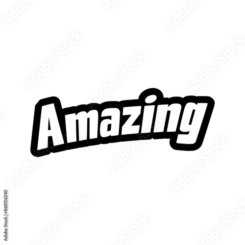 simple amazing tshirt fashion sticker vector illustration template design
