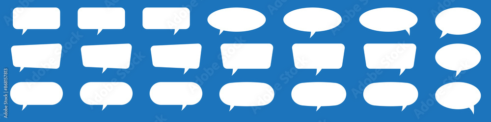 Set of speech bubbles. Speak bubble text, cartoon chatting box, message box. Blank empty speech bubbles. Set of speech bubbles. Speak bubble text, cartoon chatting box, message box. Blank empty speech bubbles.