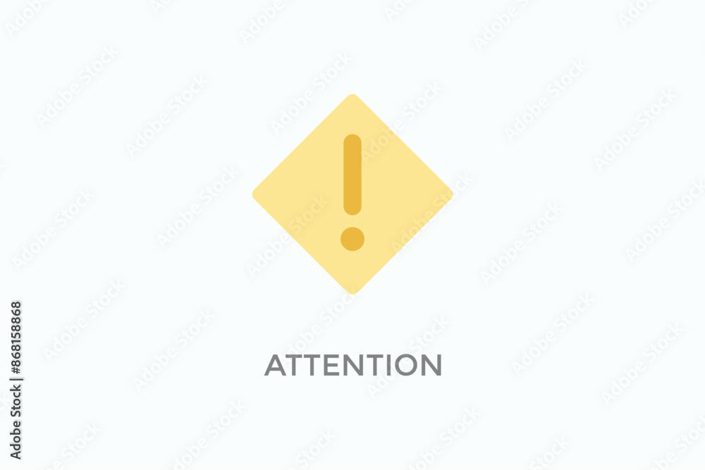 Fototapeta premium Attention. Vector Icon Or Logo Illustration