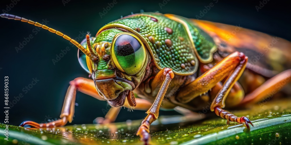 Close-up view of a detailed insect under a microscope , insect, microscope, close-up, detailed, scientific, entomology, biology Close-up view of a detailed insect under a microscope , insect, microscope, close-up, detailed, scientific, entomology, biology