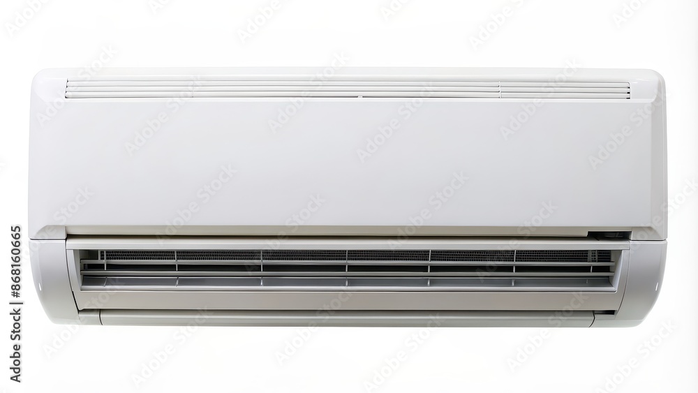Split system air conditioner unit isolated on white background, HVAC, cooling system Split system air conditioner unit isolated on white background, HVAC, cooling system