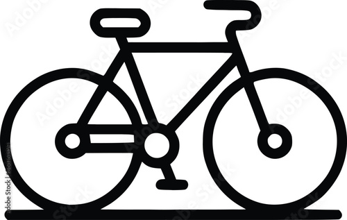 Bicycle silhouette vector art template