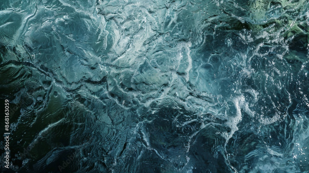 Fototapeta premium Surface clear water overlay top view background illustration generated by ai