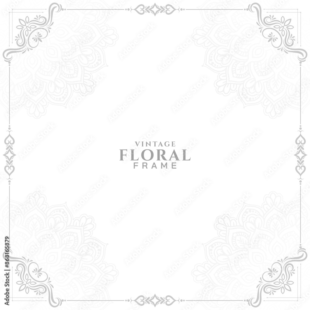 Ethnic beautiful floral frame stylish background
