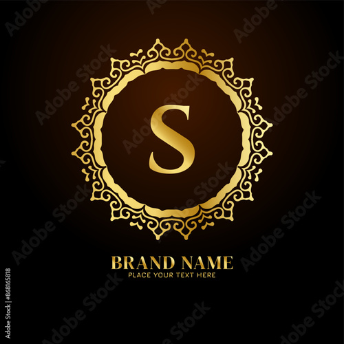 Letter S luxury brand logo concept stylish design