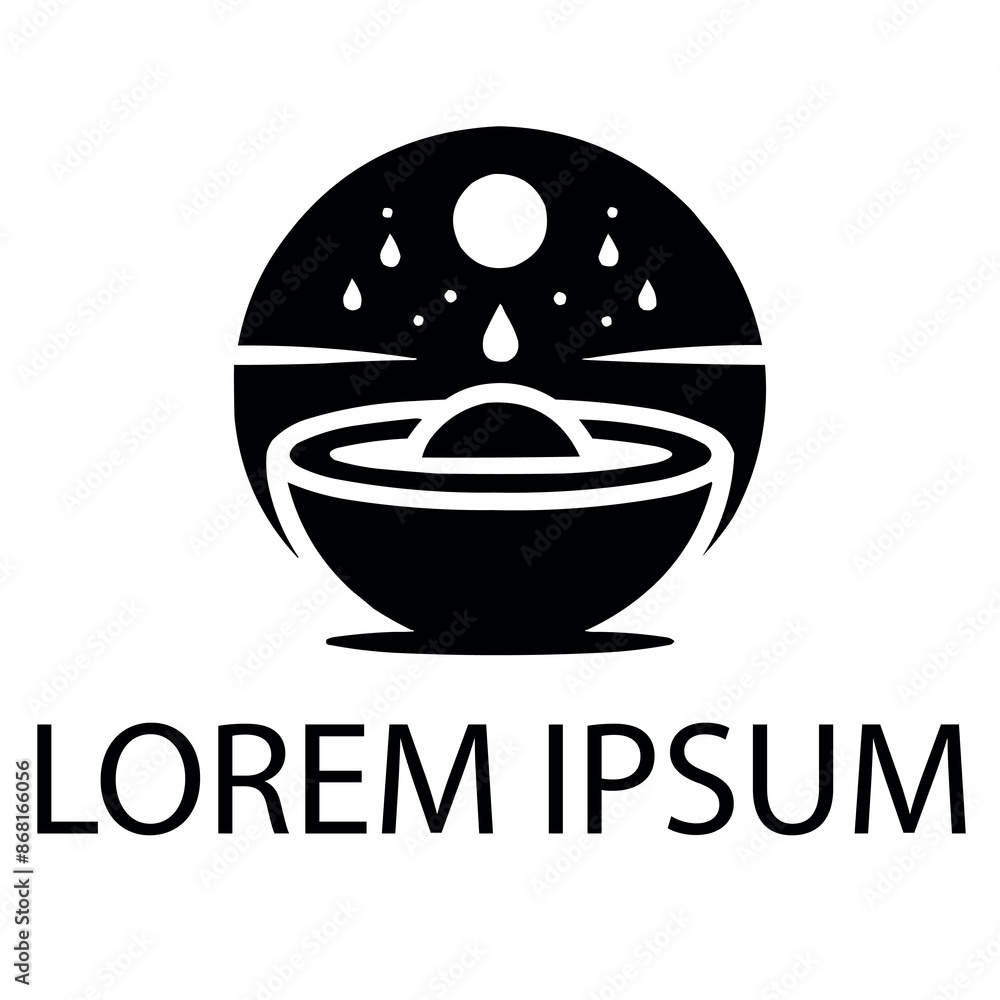 A black spa logo on white simple background A black spa logo on white simple background