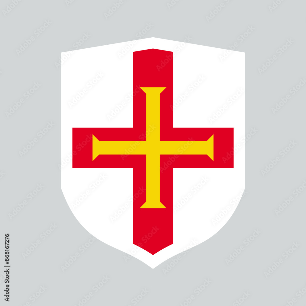 Fototapeta premium Guernsey Flag Shield Frame Shape