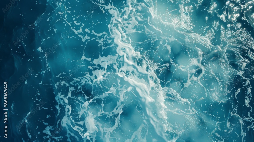 Fototapeta premium Surface clear water overlay top view background illustration generated by ai