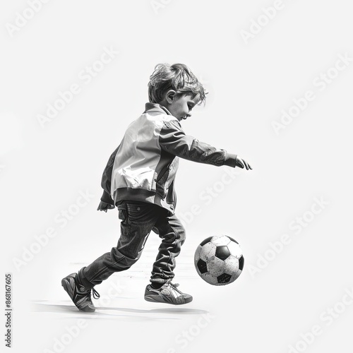 soccer player kicking ball