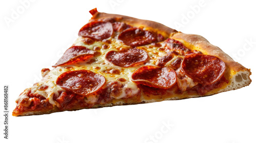 Pizza slice on transparent background