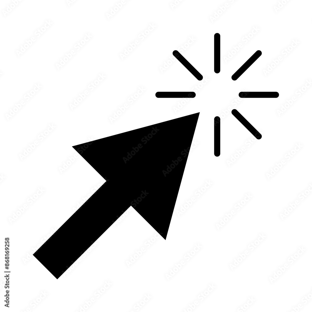 pointer click icon in transparent background pointer click icon in transparent background