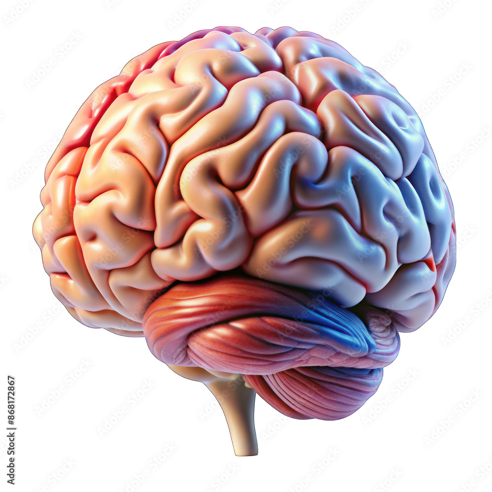 Brain 3d isolated on transparent background Brain 3d isolated on transparent background