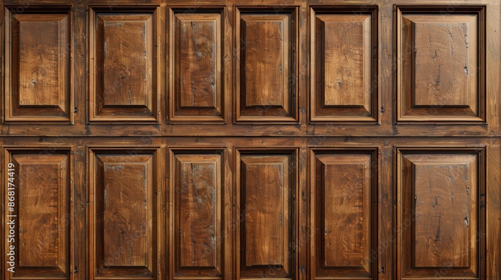 High-resolution image of wooden cupboard doors with visible texture High-resolution image of wooden cupboard doors with visible texture
