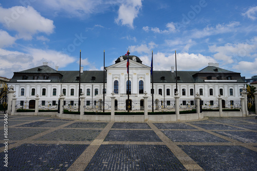Photography Palais Grassalkovich Palace Exterior Facade of the Presidential Palace in Bratis