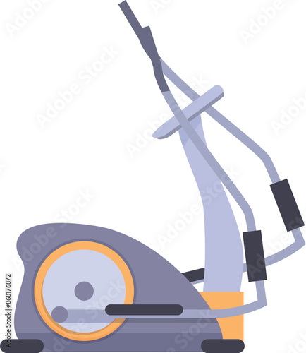 Elliptical trainer, stationary exercise bike for training at home or gym