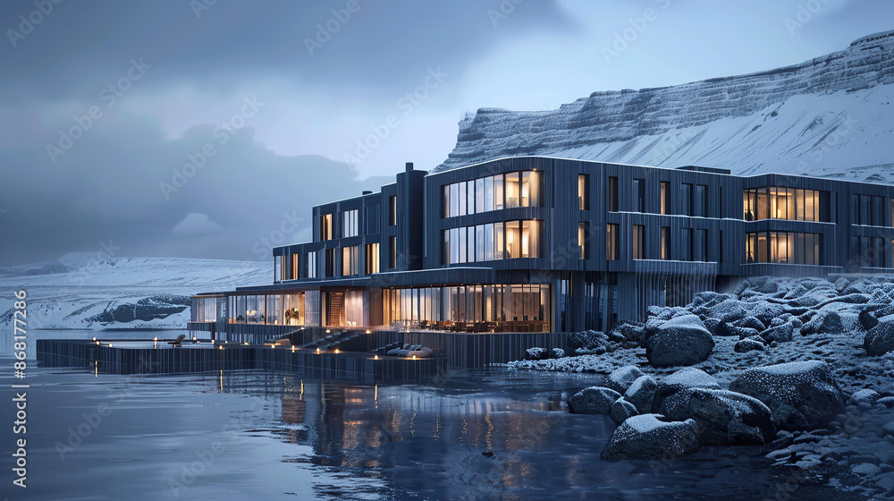 Fototapeta premium Houses on the river