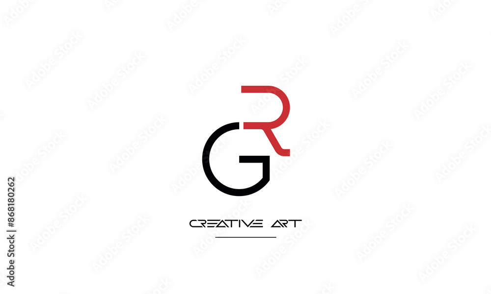 GR, RG, G, R abstract letters logo monogram GR, RG, G, R abstract letters logo monogram