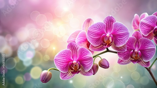 Beautiful pink orchid flower in full bloom , orchid, flower, pink, bloom, garden, plant, nature, botanical, tropical, vibrant © Sujid