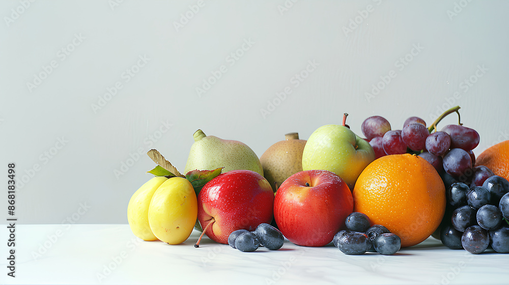 Fresh fruits on the table, template, background
Fresh fruits on the table, template, background
