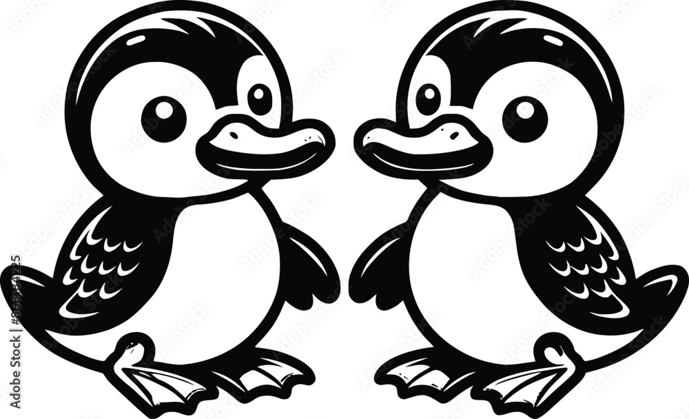 Fototapeta premium Duck goose silhouette vector png. Vector illustration duck png. transparent background