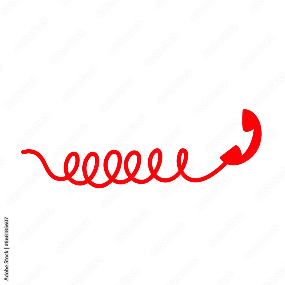 Telephone receiver with cord Telephone receiver with cord