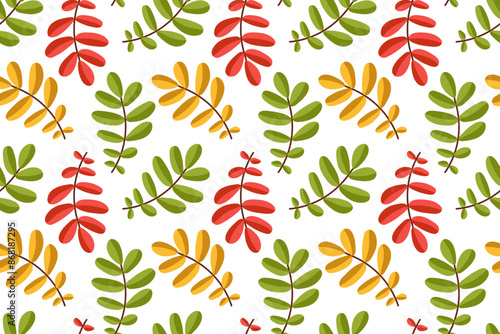 Colorful Leaf Pattern Illustration playful touch.
