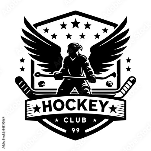 Ice Hockey Club logo vector. Ice Hockey Cues. Hockey icons. Vector illustration