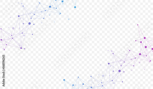 Connecting dots and lines. Abstract geometric plexus style background. Hand drawn vector art