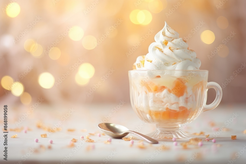 Soft and dreamy angel food with a backdrop of mesmerizing bokeh. Soft and dreamy angel food with a backdrop of mesmerizing bokeh.