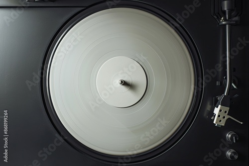 record with label shot from high angle 