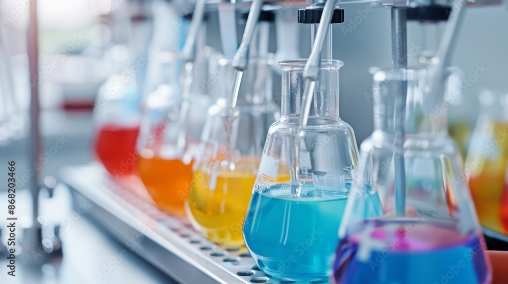 Vibrant Chromatography Equipment Separating Chemical Compounds for Experimentation Vibrant Chromatography Equipment Separating Chemical Compounds for Experimentation