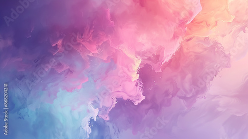 Dreamy Watercolor-Inspired Pastel Abstracts: UHD Backgrounds with Enhanced Visual Quality. Smooth, Soft Blends Created Through Noise Reduction, Anti-Aliasing, and Lossless Compression for High-Resolut photo