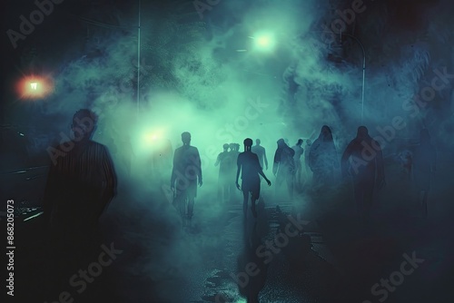 people in the fog