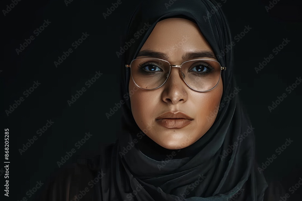 Islamic woman in hijab Close up of a muslim woman in hijab isolated on ...