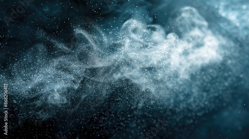 Realistic water spray effect from an atomizer, captured with a transparent background