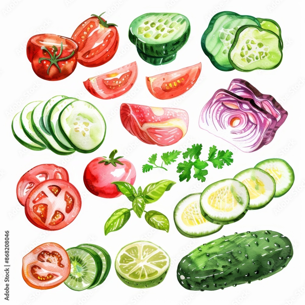 set of fresh vegetables set of fresh vegetables