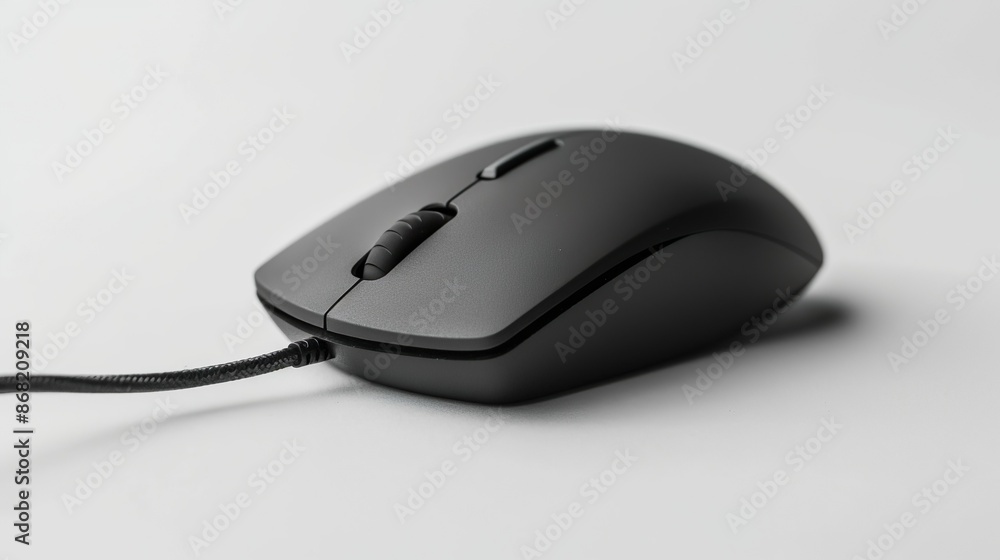 A computer mouse, with no buttons clicked. A computer mouse, with no buttons clicked.