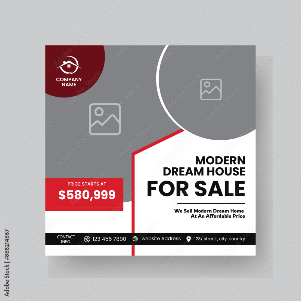 Modern Real state Home rent social media post Sale or carousel design template Modern Real state Home rent social media post Sale or carousel design template